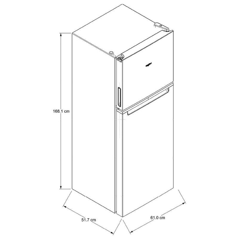 Refrigerador Top Mount Xpert Energy Cromo 11 Pies - Whirpool
