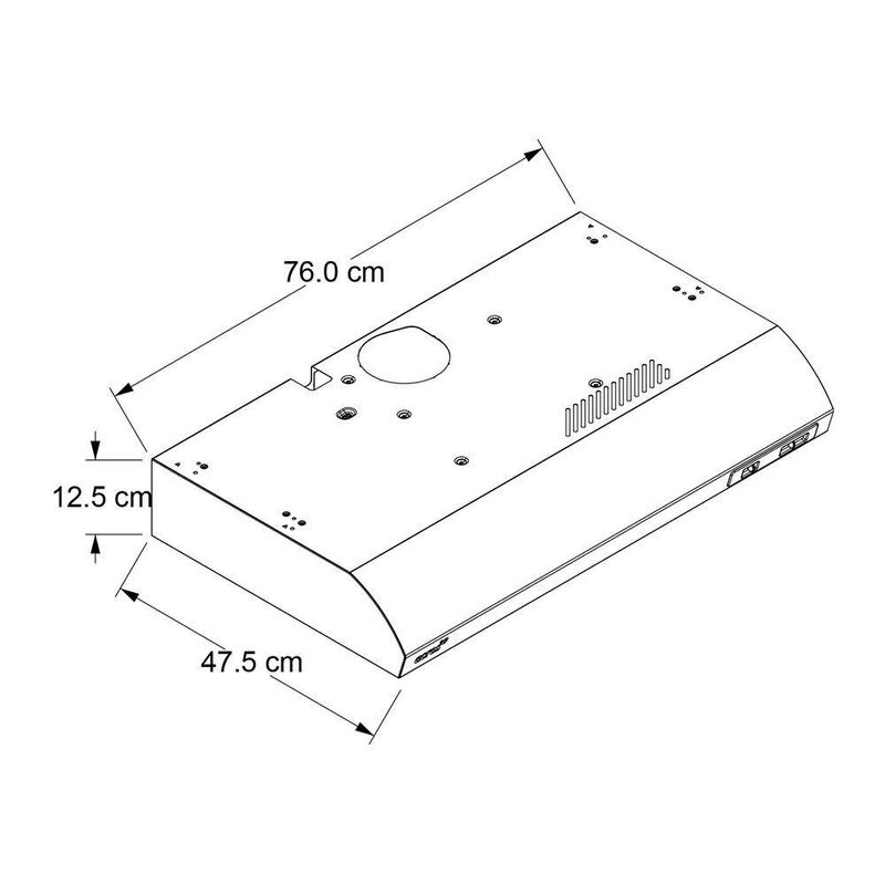 Campana De Extracción Empotrable Negra 30 Plg - Acros