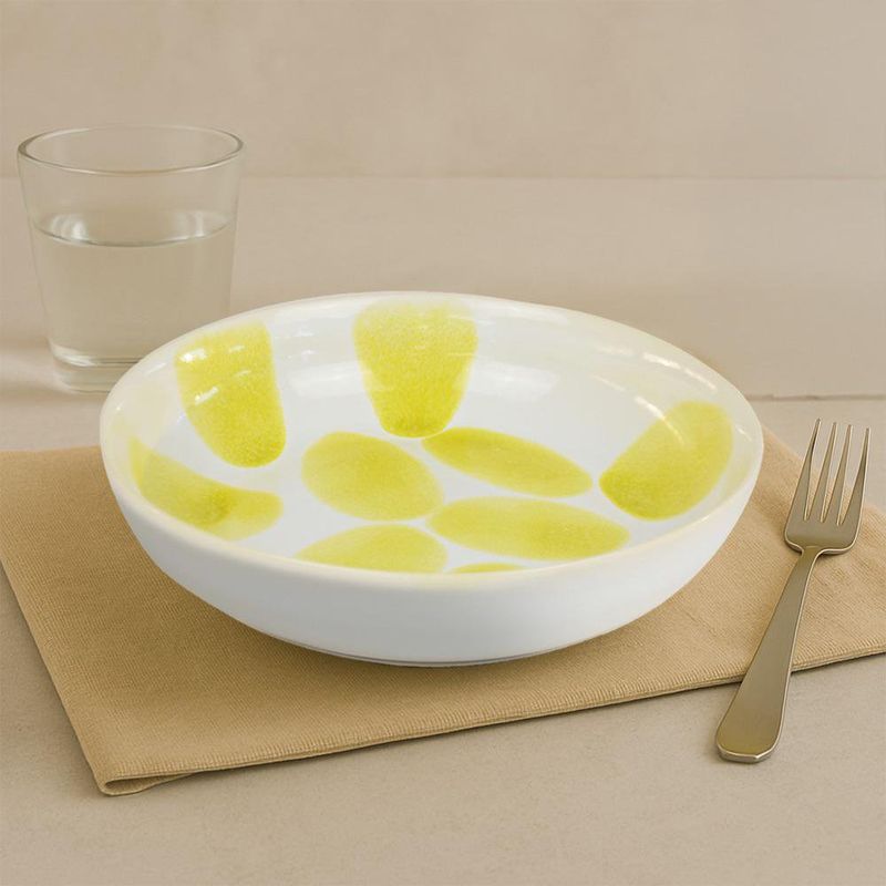 Bowl Para Pasta Lollipop Amarillo Y Blanco 8.8 Plg - Niu Haus