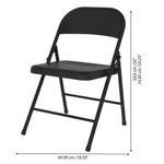 Silla De Metal Plegable Nora Negra 46.9X50.80X74.3 Cm - Newstorm