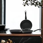 Set de 3 Sartenes 20, 24 Y 26 Cm Color Negro