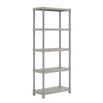 Estantería Plástica Plus de 5 Niveles Gris