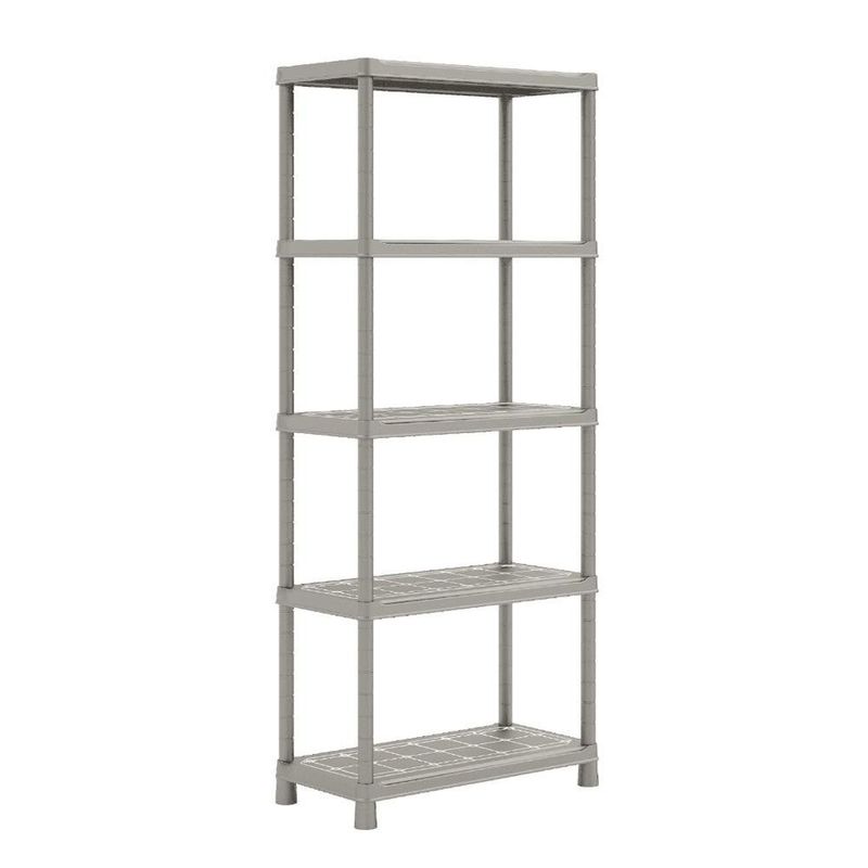 Estantería Plástica Plus de 5 Niveles Gris