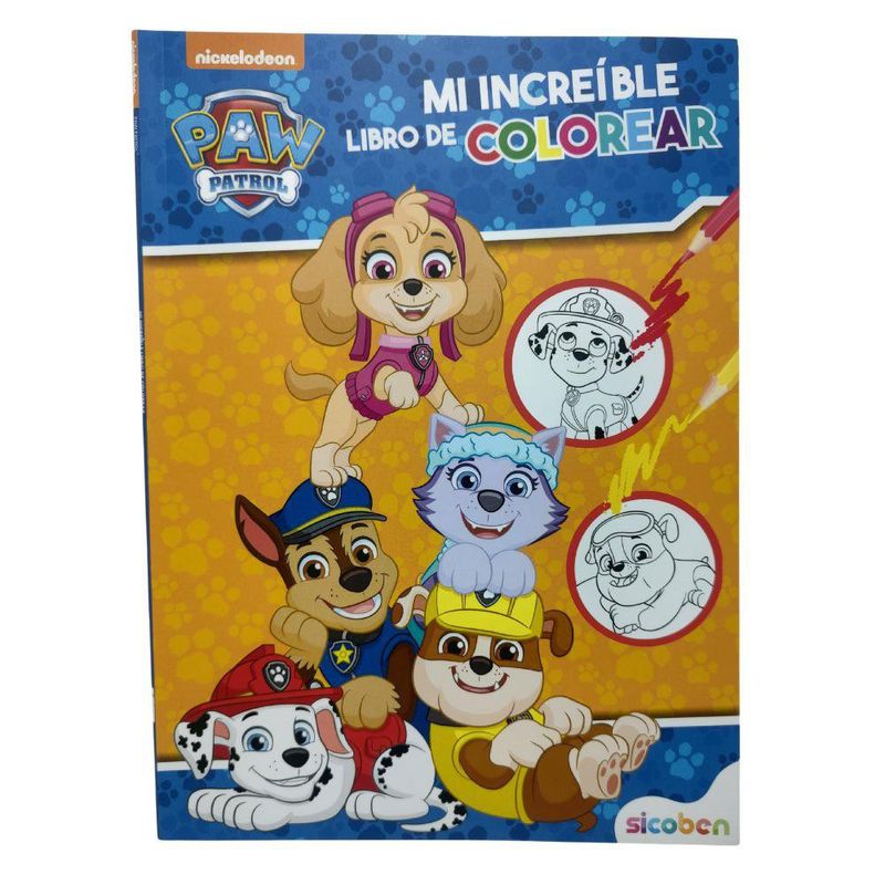 Mi Increíble Libro de Colorear Paw Patrol Sicoben