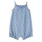 Romper Azul con Estampado de Conchas para Niña - Varias Tallas