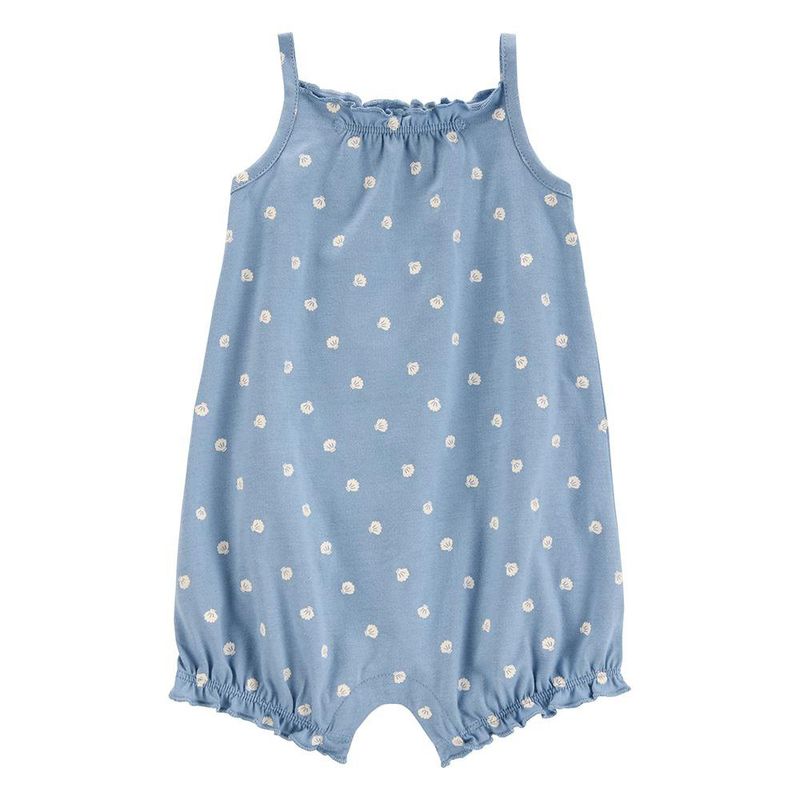 Romper Azul con Estampado de Conchas para Niña - Varias Tallas