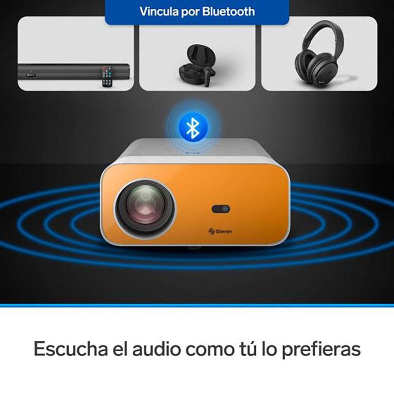 Proyector Full HD Bluetooth con Ajuste Automático 300 Lm
