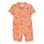 Traje de Baño Naranja Estampado Marino  - Varias Tallas
