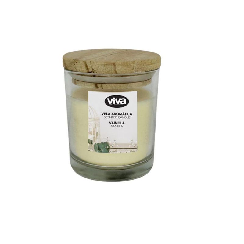 Vela Aromática de Vainilla en Frasco de Vidrio