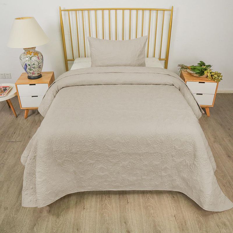 Set de Cubrecama Beige - Varios Tamaños