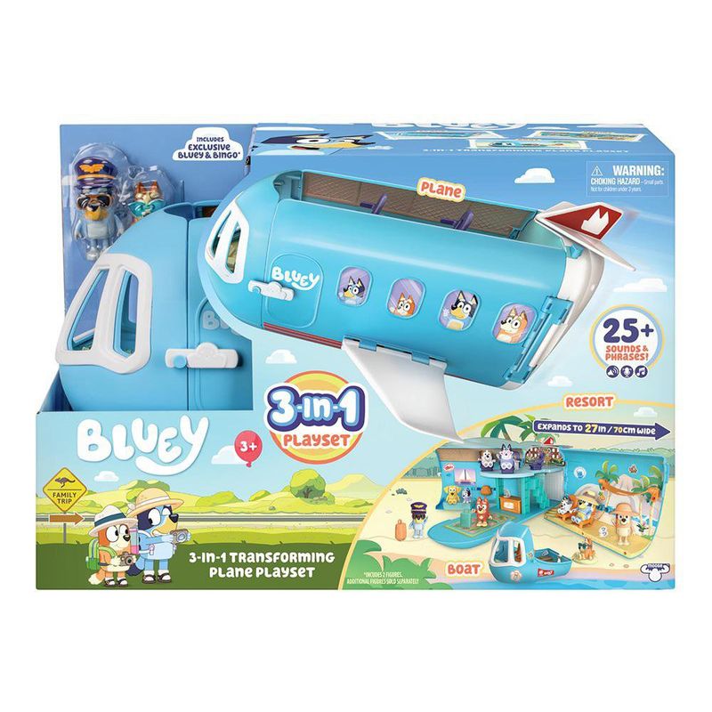 Bluey Set Avión 3 En 1