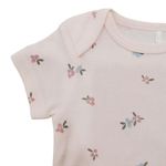 Set Pijama Flores Blanca 3 Pzas 6-9 Meses