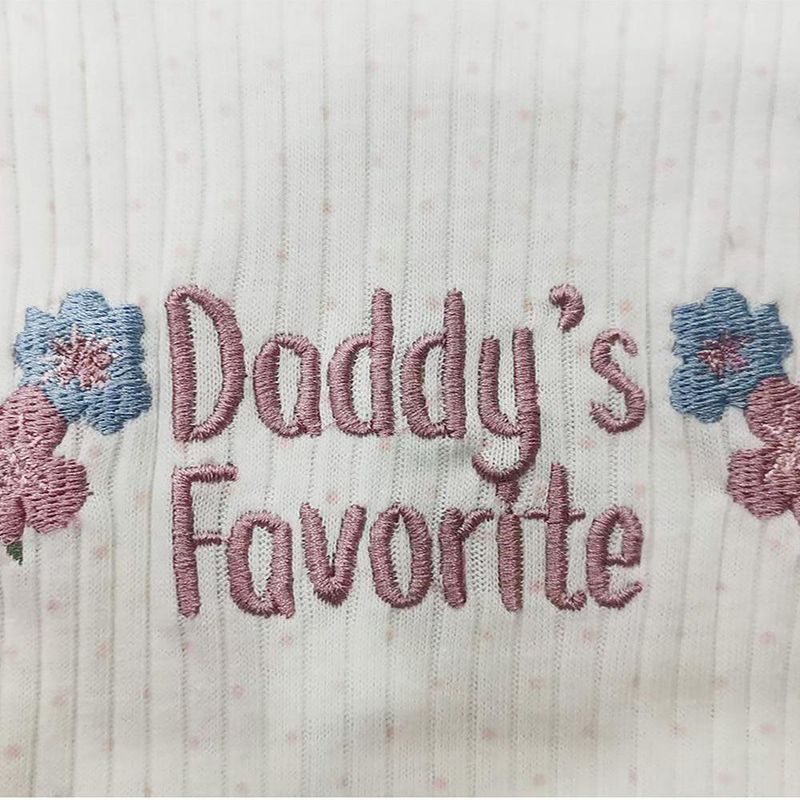 Set Pijama Flores Blanca 3 Pzas 6-9 Meses