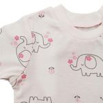 Set Conjunto Elefante Rosa 3 Pzas 6-9 Meses