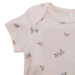 Set Pijama Flores Blanca 3 Pzas 0-3 Meses
