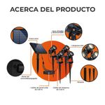 Set de Estacas con Luz Cálida y Panel Solar
