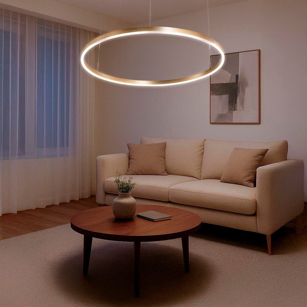 Lámpara LED Circular de Techo Dorada - Cemaco