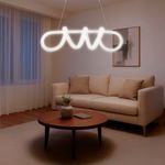 Lámpara de Colgar Espiral Blanco y Madera