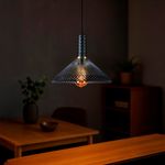 Lámpara Colgante de Cristal Humo 1 Luz