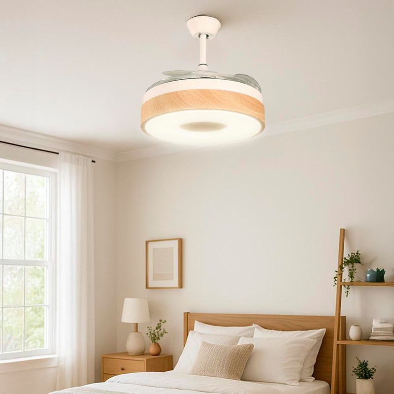 Ventilador con Aspas Retráctiles y Luz Led