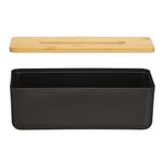 Porta Kleenex Negro Rectangular 26 Cm