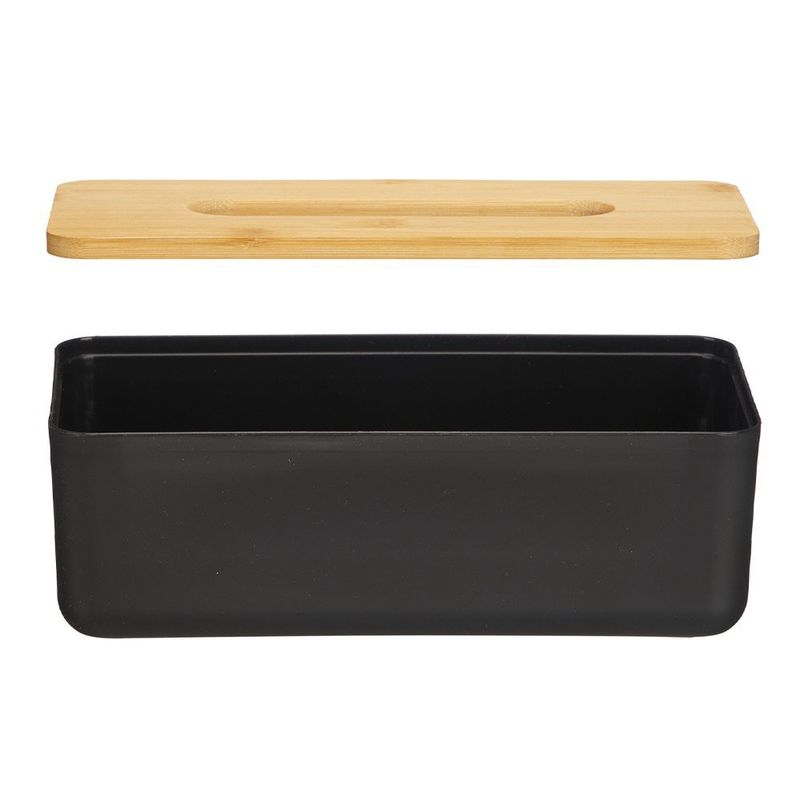 Porta Kleenex Negro Rectangular 26 Cm