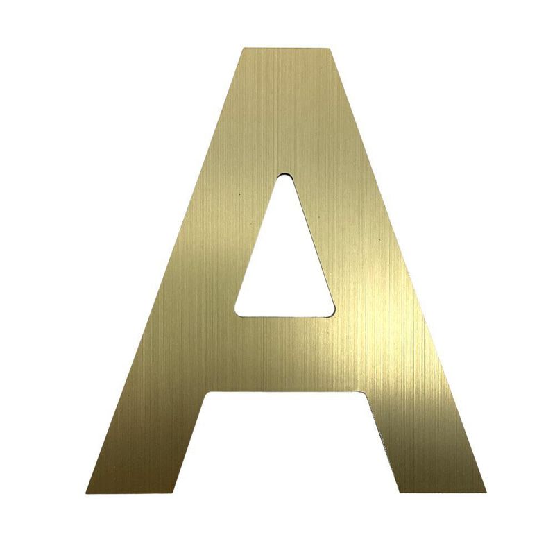 Letra A Dorado de 4 Plg