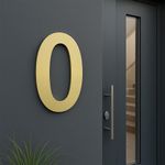 Numero 0 Dorado de 6 Plg