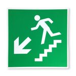 Rótulo Escalera Izquierda 30 x 14 Cm