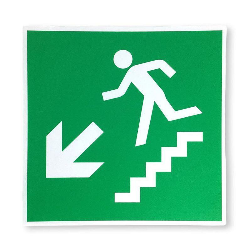 Rótulo Escalera Izquierda 30 x 14 Cm