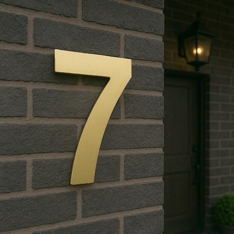 Numero 7 Dorado de 6 Plg