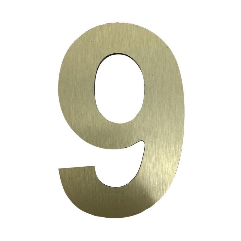 Numero 9 Dorado de 6 Plg
