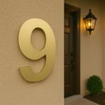 Numero 9 Dorado de 6 Plg