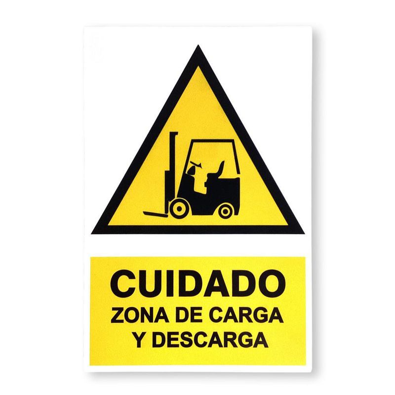 Rótulo de Precaución por Montacarga 20 x 30 Cm