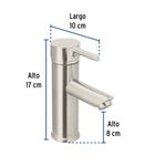Monomando Corto Satín para Lavabo Tubig