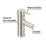 Monomando Corto Satín para Lavabo Tubig
