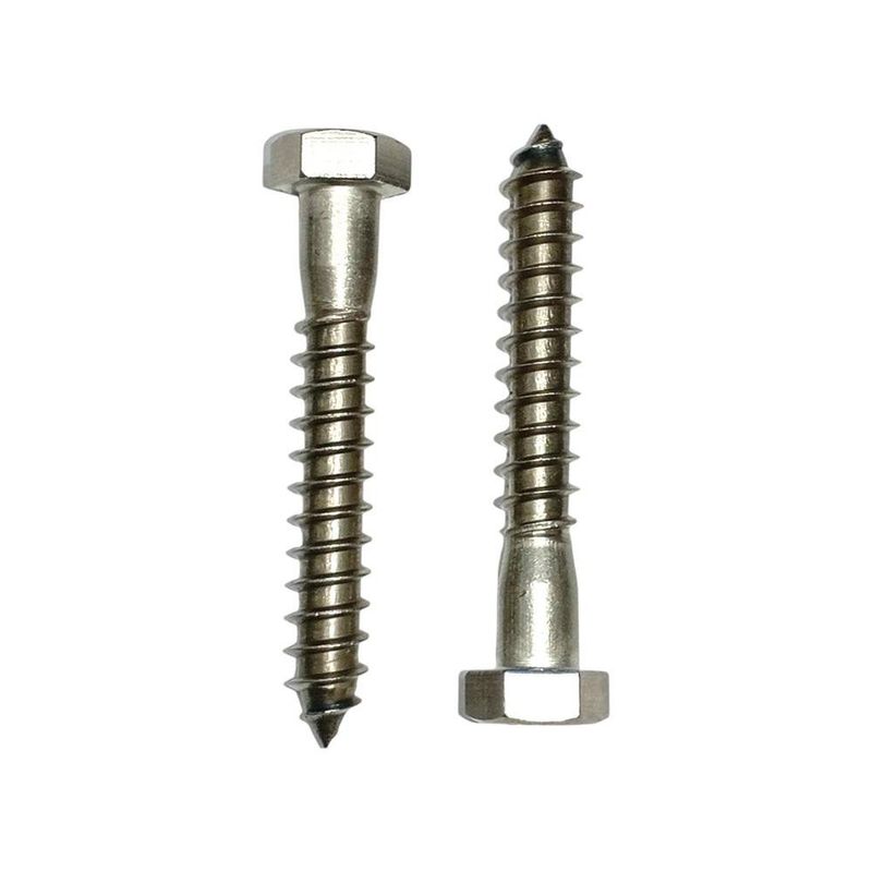 Tornillo Tirabuzon de Acero Inoxidable 1/4 x 1