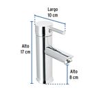 Monomando Corto Cromo para Lavabo Tubig