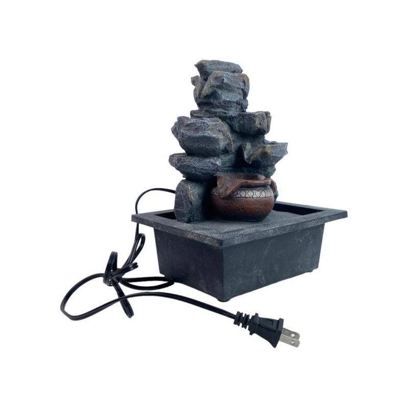 Fuente Decorativa con Luz Cascada Rocas 21x26Cm