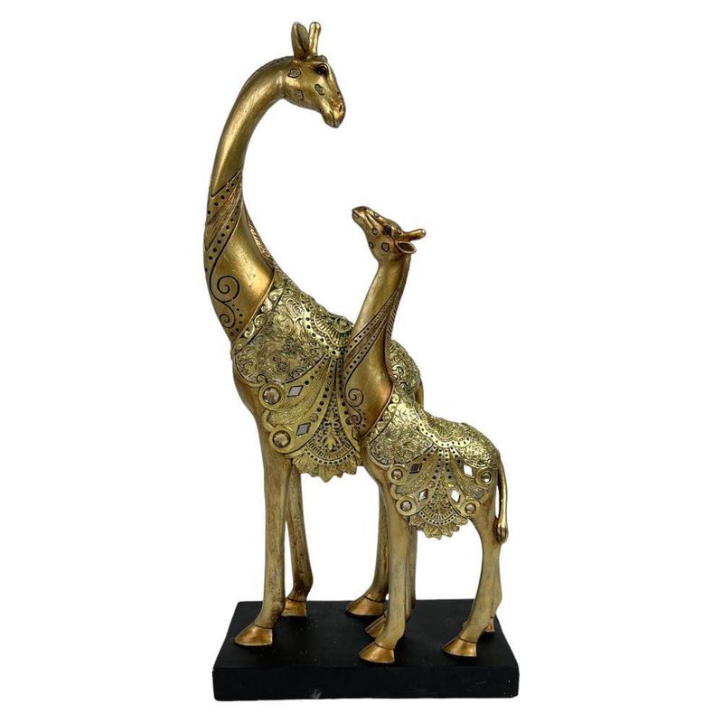 Figuras Decorativas Jirafas Doradas