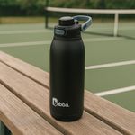 Termo de Acero Inoxidable Negro 32 Oz