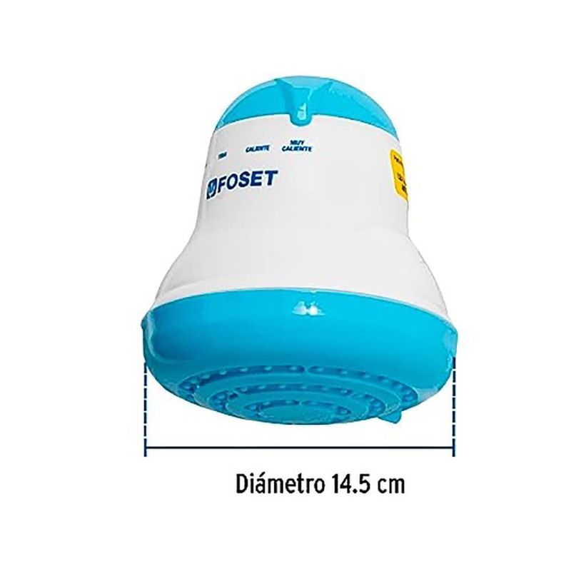 Regadera Eléctrica 4 Temperaturas 5-3/8 Plg Azul