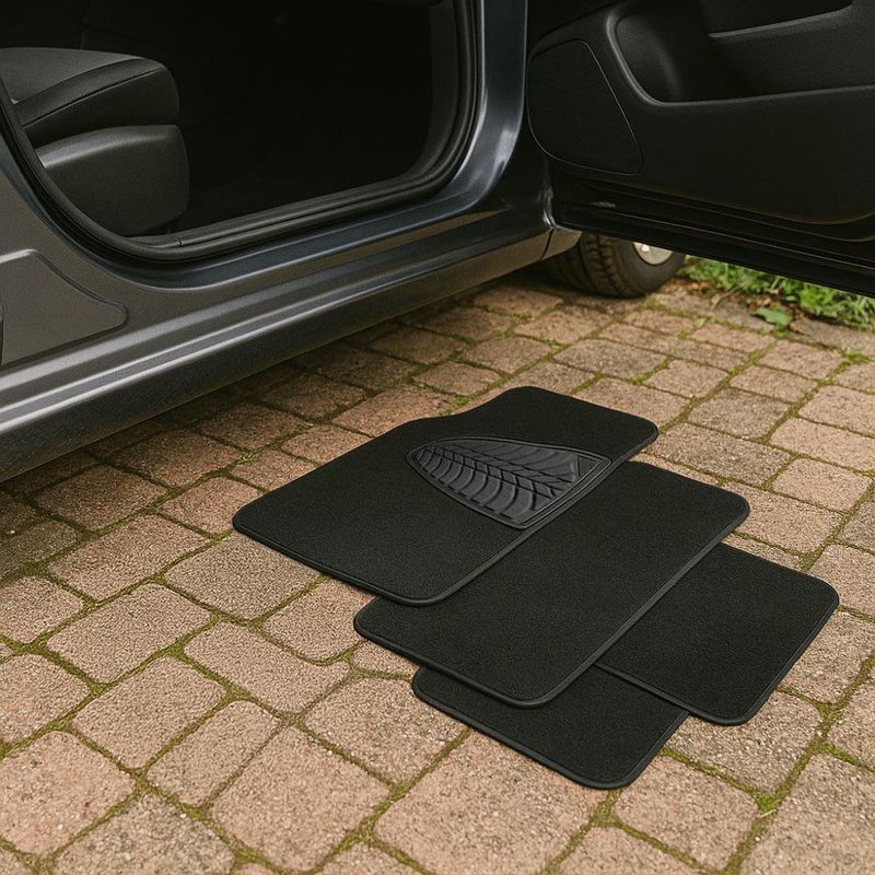 Alfombra Para Auto De Felpa - Fmq Varios Colores