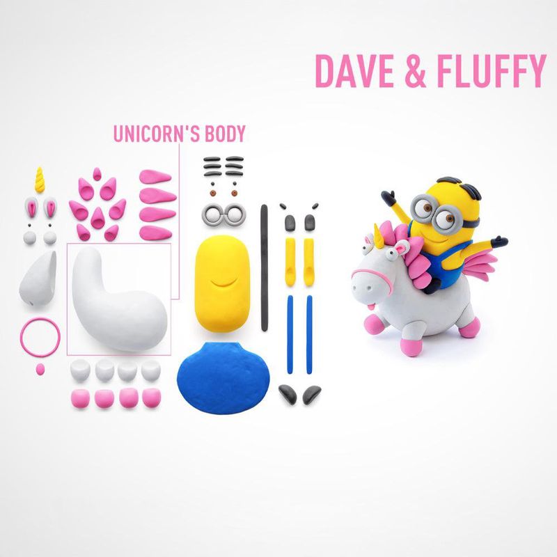 Set de Arcilla Moldeable Dave y Fluffy - 5 Latas
