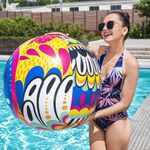 Pelota de Playa Inflable con Diseño Colorido y Divertido