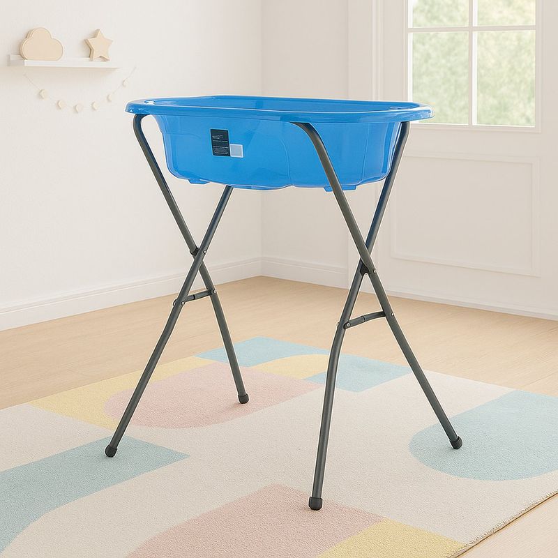 Bañera con Pedestal Azul