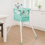 Silla Alta para Bebé Convertible con Seguridad 3 en 1