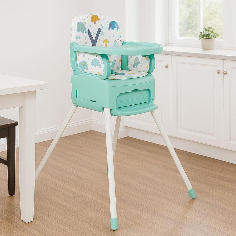 Silla Alta para Bebé Convertible con Seguridad 3 en 1