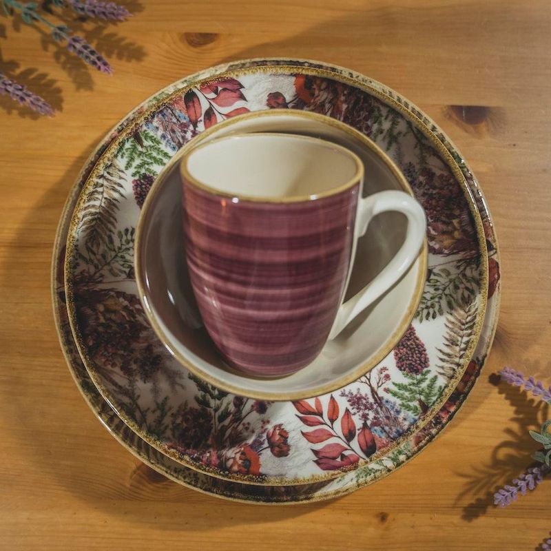 Taza de Cerámica Morada 11.8 Oz