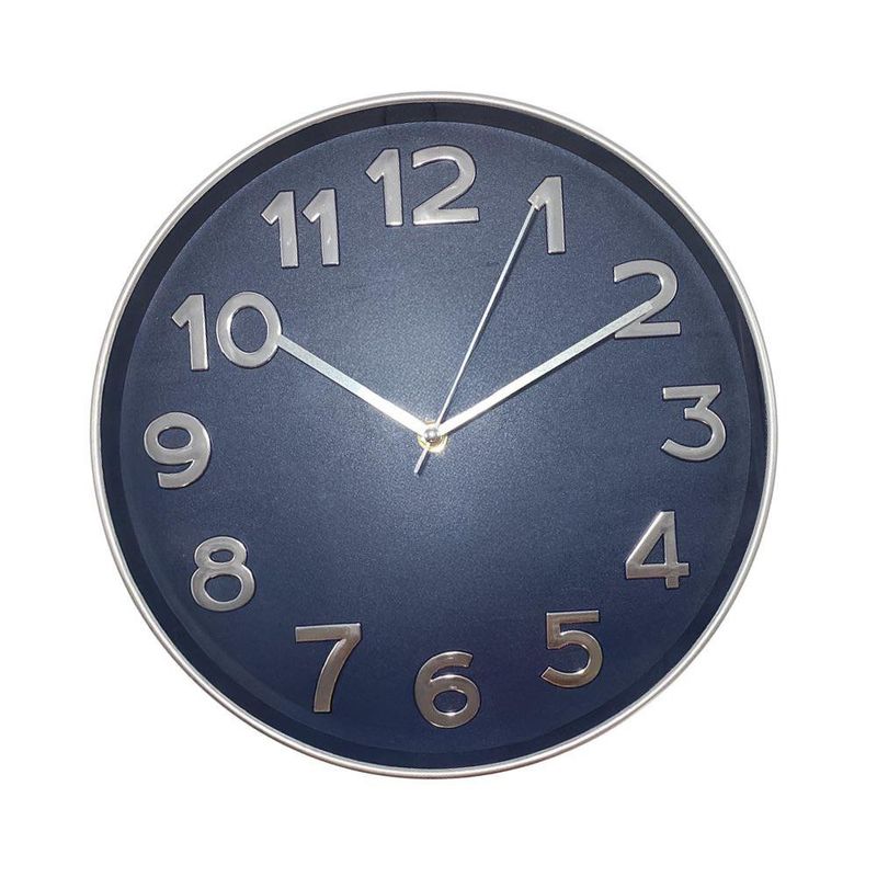 Reloj Decorativo de Pared Redondo Azul 30 Cm